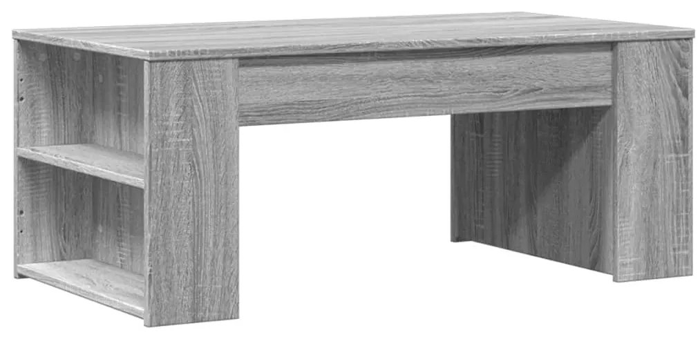 Szürke sonoma színű szerelt fa dohányzóasztal 102 x 55 x 42 cm