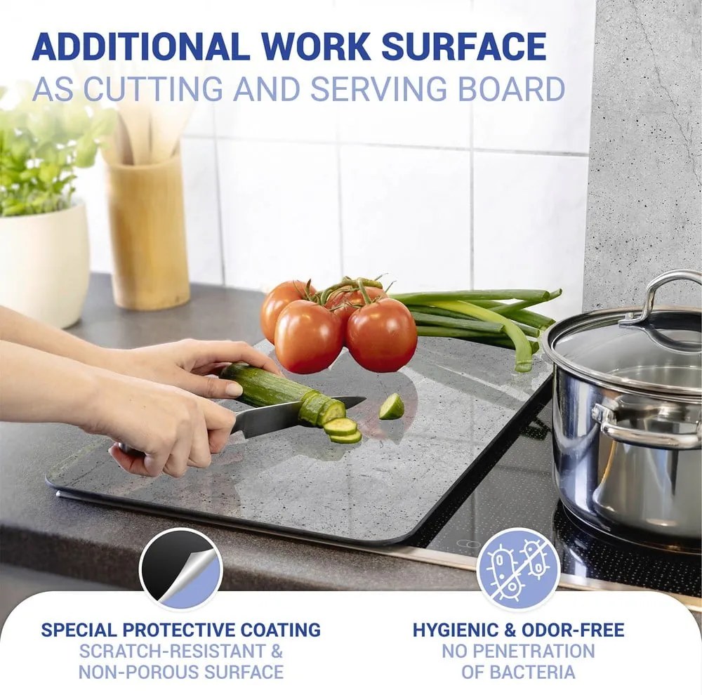 Edzett üveg tűzhely fedőlap szett 2 db-os Universal – Wenko