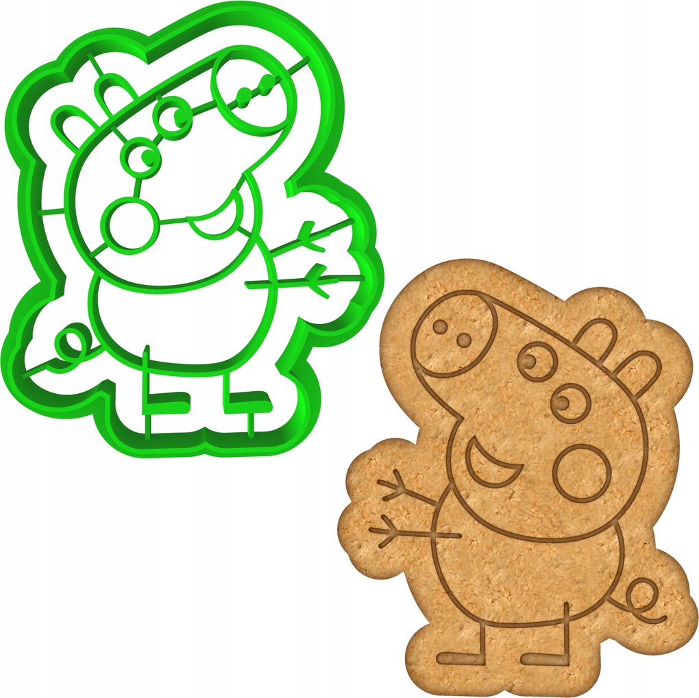 Forma Lyukasztó Mézeskalács kiszúró Mese Peppa Malac George testvér 7cm