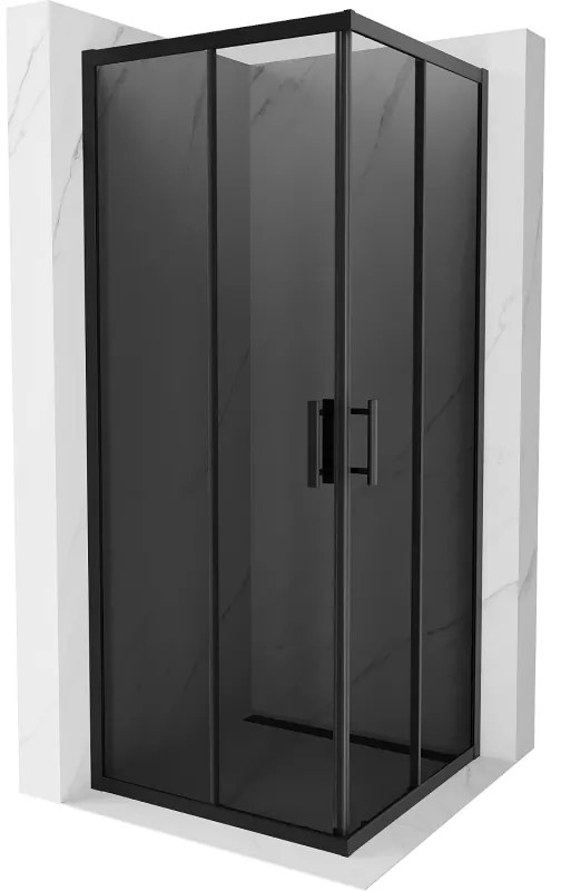Mexen Rio négyszögletes zuhanykabin 80 x 80 cm, grafit, fekete - 860-080-080-70-40