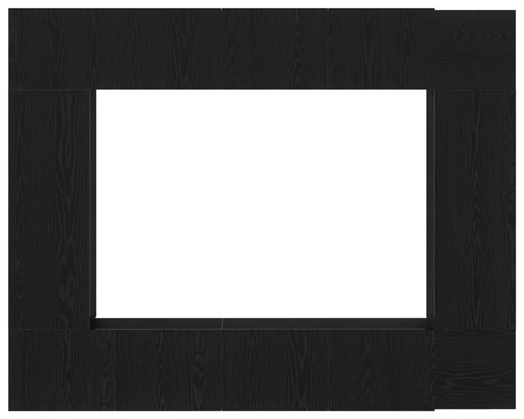 TV Szekrény Készlet 8 pcs Musta tammi 190.5 x 28.5 x 151 cm