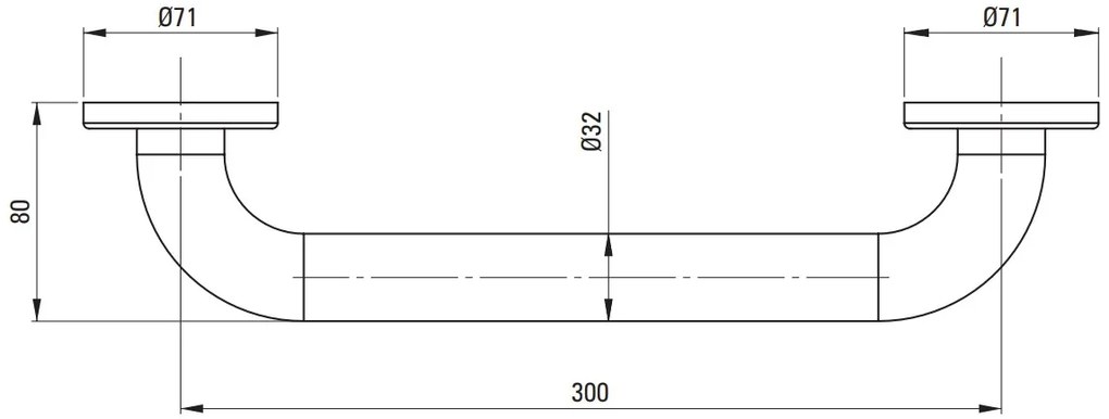 Deante tartozékok, fali tartó 30 cm, króm, DEA-NIL_041A