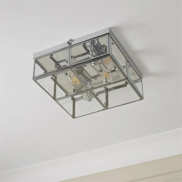 Searchlight 6769-26CC - Mennyezeti lámpa FLUSH 2xE14/40W/230V króm