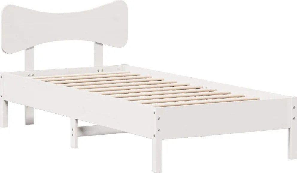 vidaXL fehér tömör fenyőfa ágy matrac nélkül 100 x 200 cm