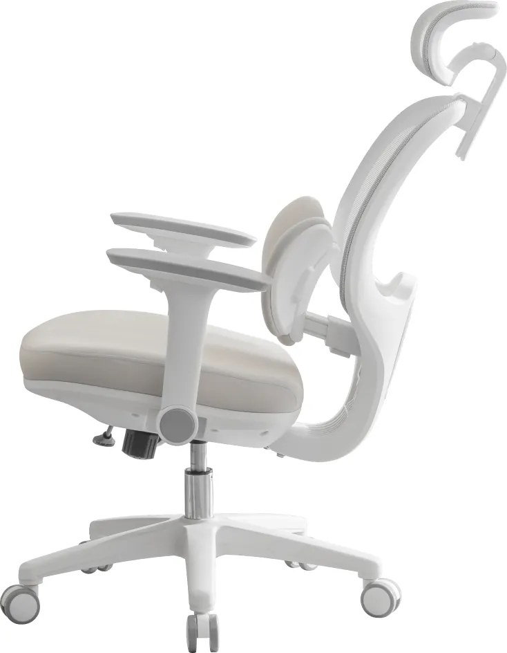 Irodai szék, szürke/fehér, ABRAMO