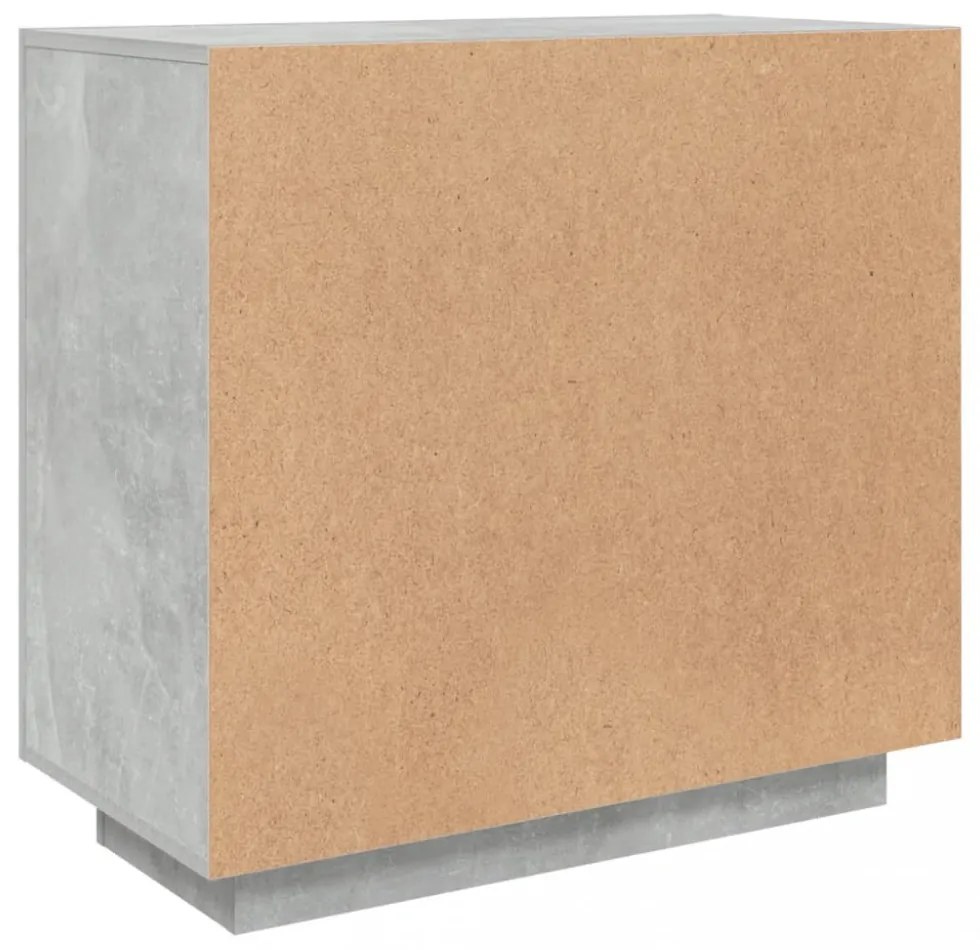betonszürke szerelt fa tálalóasztal 80 x 40 x 75 cm