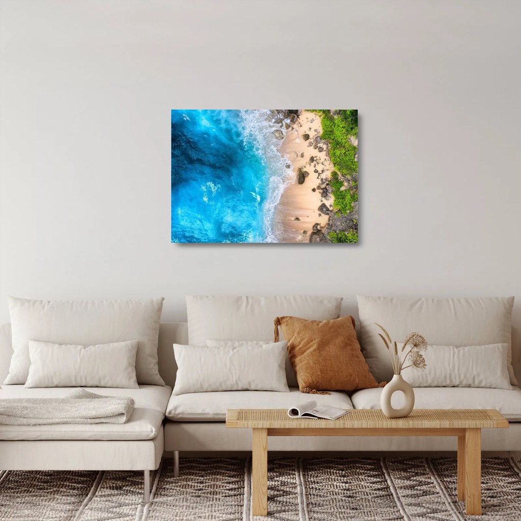 Kép - Tengerpart Indonéziában (üvegen) (70x50 cm)