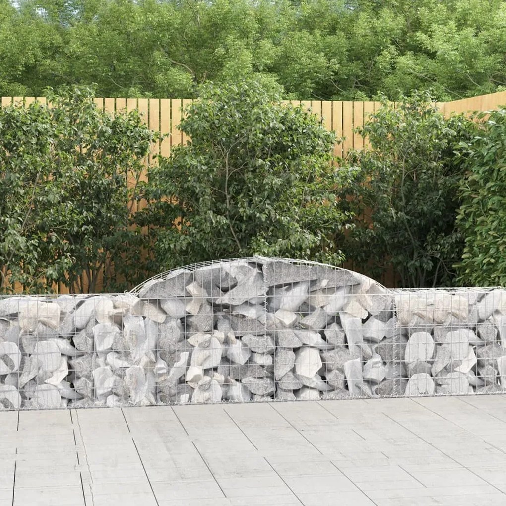 12 db íves horganyzott vas gabion kosár 300x30x60/80 cm