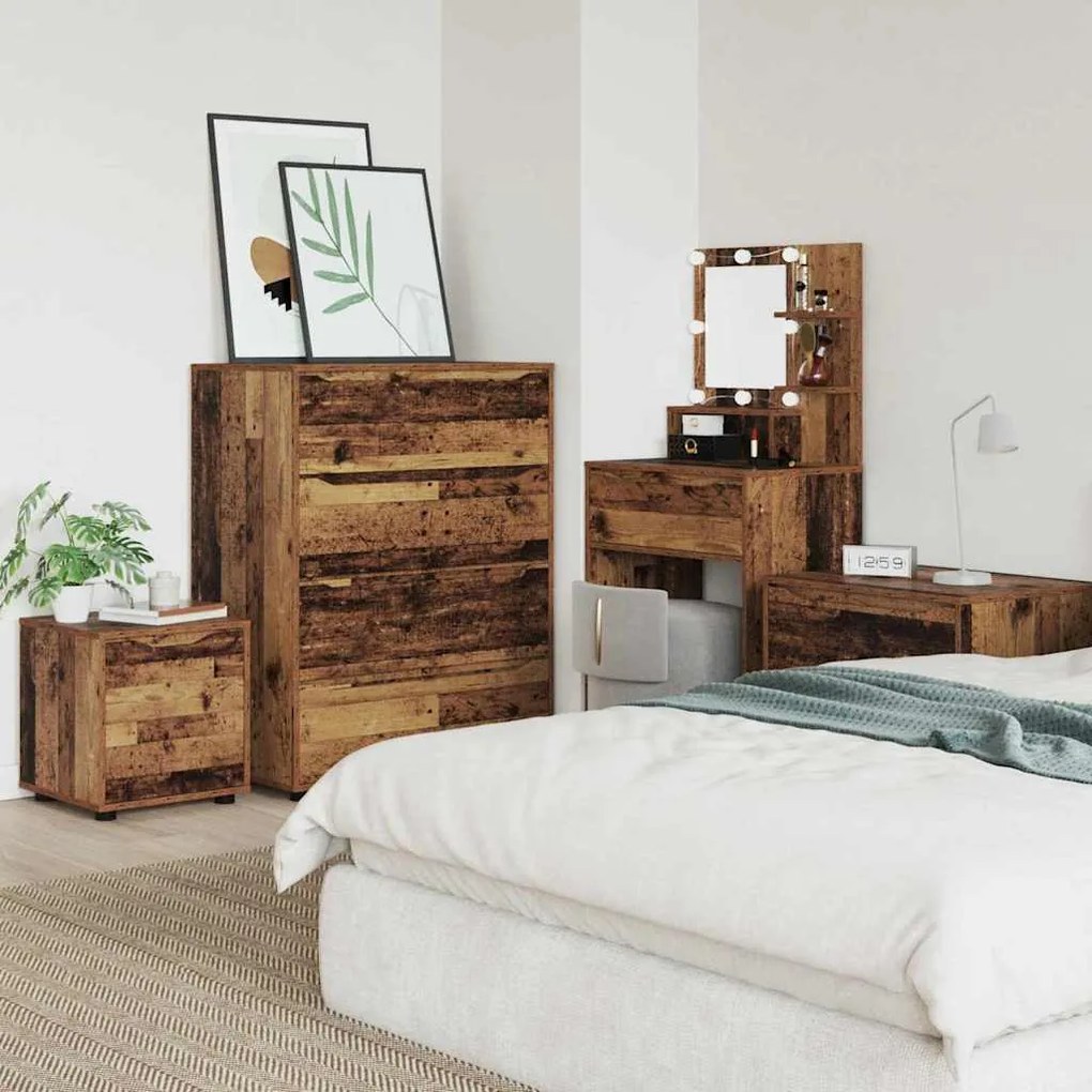 vidaXL Fürdőszoba Székény Öreg fa 40,5 x 40 x 44 cm Faanyag