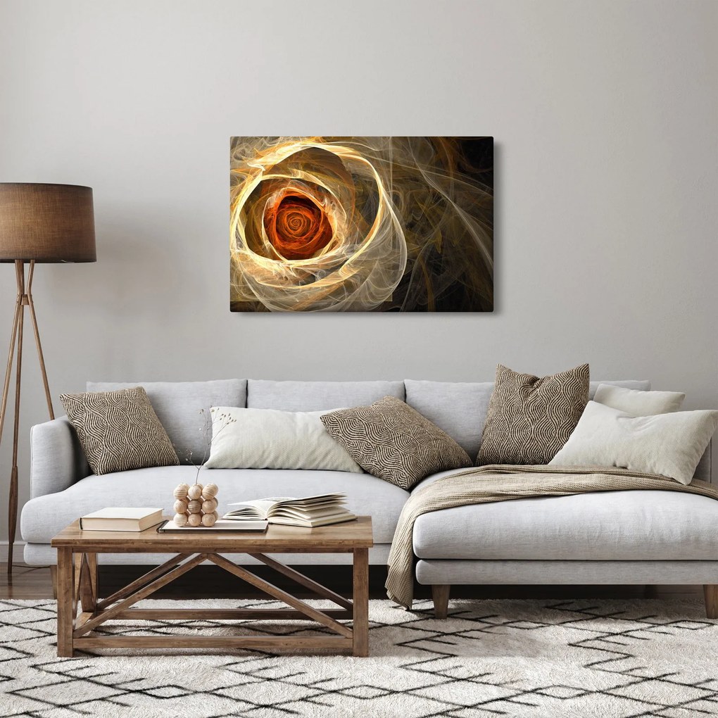 Kép - Absztrakt rózsák tüzes színekben (90x60 cm)