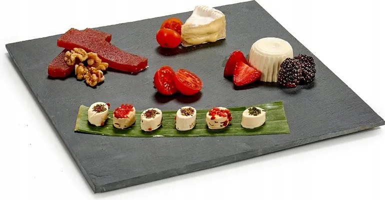 Természetes Kő Pala Tálca Snack Tálaló Deszka Hideg Lemez Ar