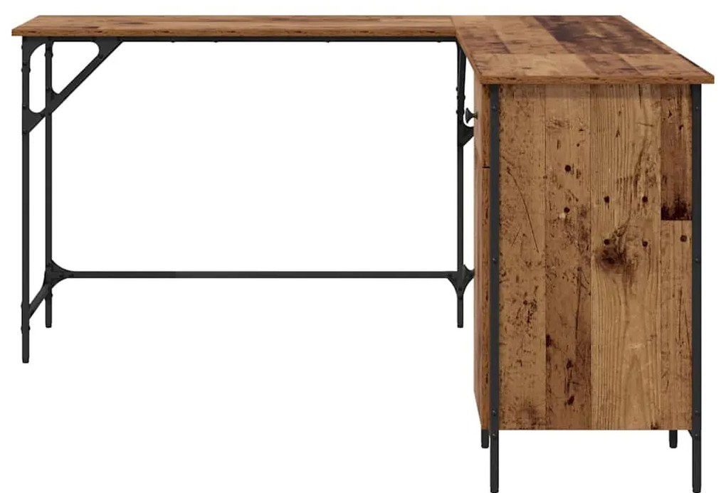 vidaXL Asztal Öreg fa 141 x 141 x 75 cm Faanyag