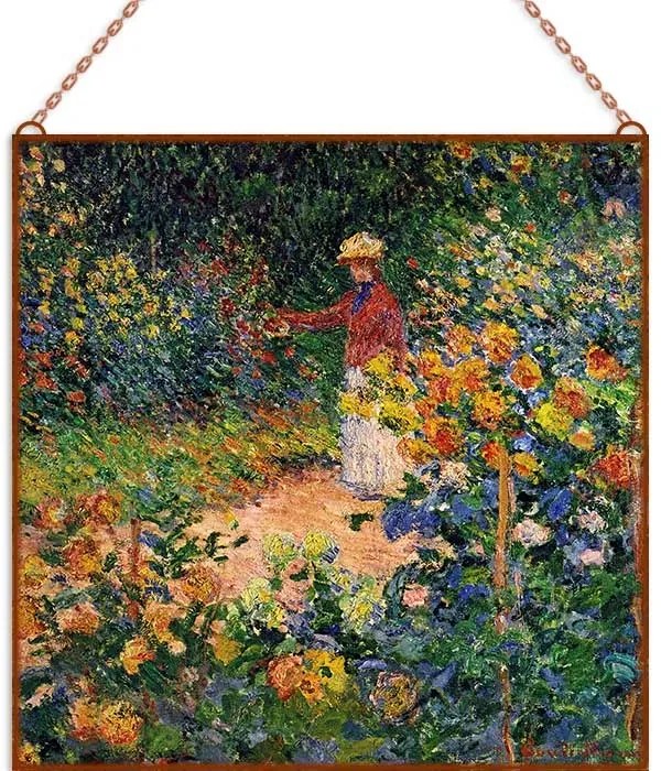 Monet - In the Garden üvegkép, falikép