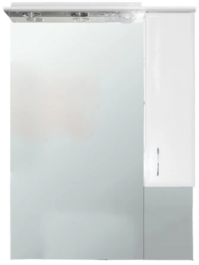 Bianca Plus 75 felsőszekrény, magasfényű fehér színben, jobbos nyitásirány