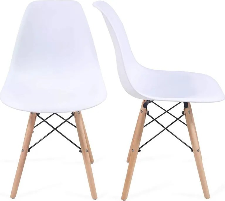 MIADOMODO Étkezőszék műanyag ülés 2 db fehér