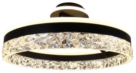 LED Dimmelhető felületre szerelhető csillár LED/86W/230V 3000-6500K fekete + távirányítás