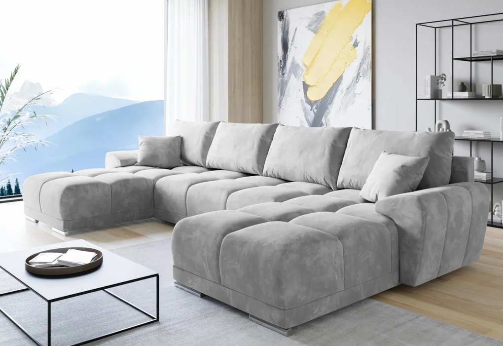 BEGIMIR U ágyazható sarok ülőgarnitúra, 365x85x183, monolith 77