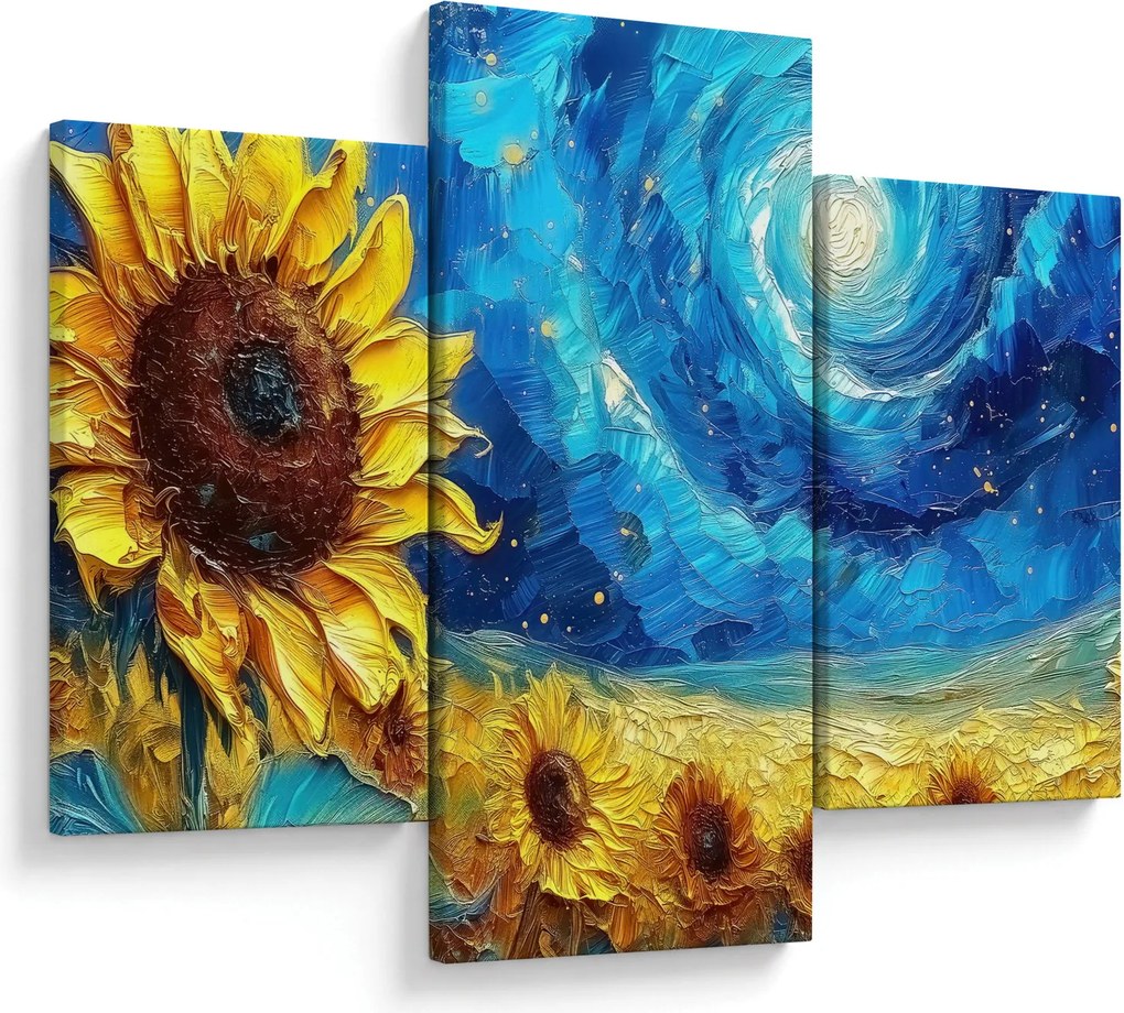 Kép - Festés napraforgó (90x60 cm)