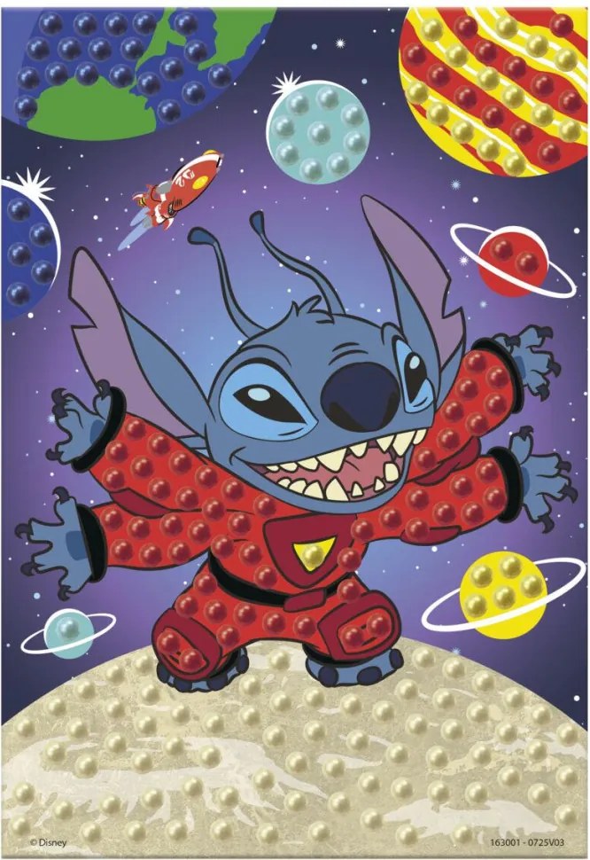 Disney Lilo és Stitch, A csillagkutya Space gyöngyös kreatív szett A5