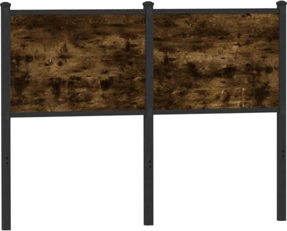 vidaXL füstös tölgy színű szerelt fa és acél csere fejtámla 120 cm