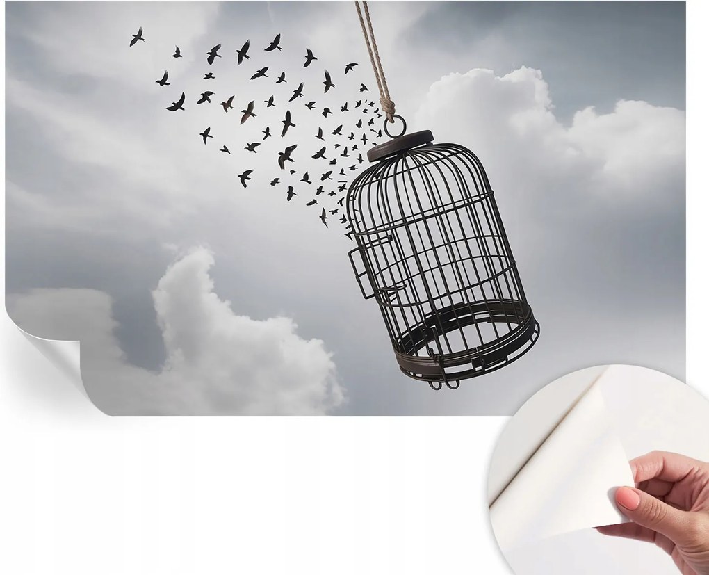 Öntapadós fali fotótapéta Hálószobába Repülő madarak 416x254 cm