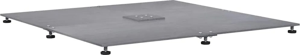 vidaXL Napernyőtalp Sötétszürke fára emlékeztető 100 x 100 x 4 cm Acél