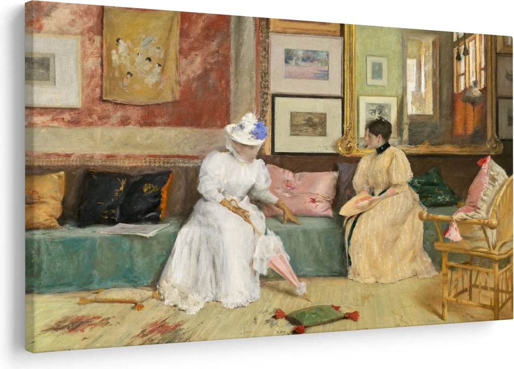 Kép - William Merritt Chase, A Friendly Call, reprodukciók (90x60 cm)