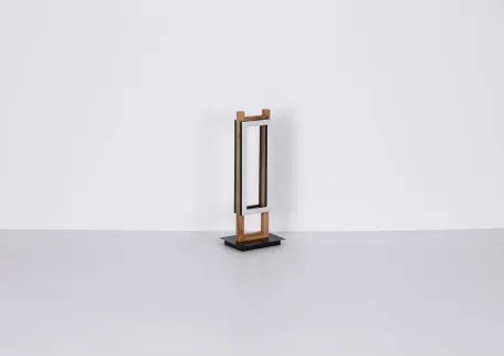 Globo 67266W Fali lámpa fém fekete matt, MDF sötétbarna, műanyag fehér, SzxM: 135x450mm, Mélység: 75mm, tartozék: LED 10W 230V, 1050lm forrás, 400lm kimenet, 3000K