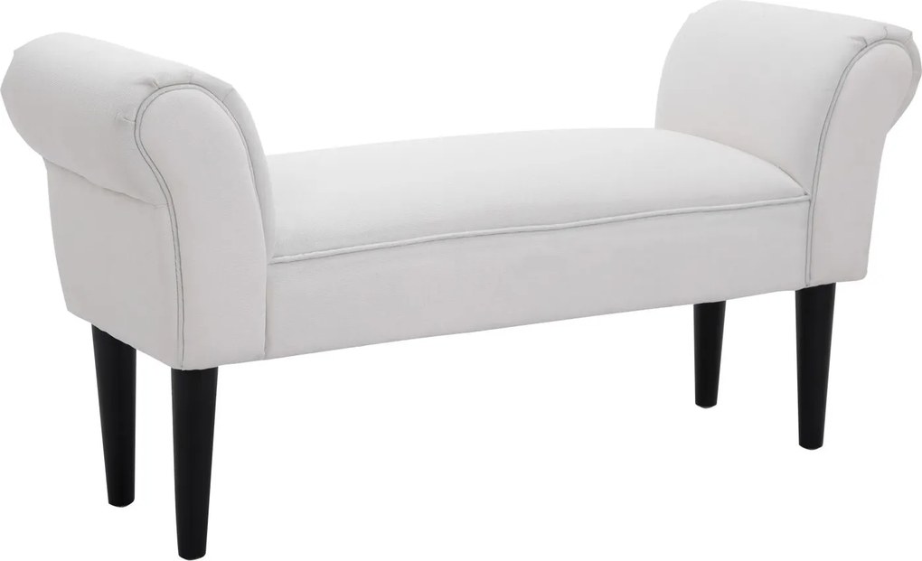 HOMCOM Kárpitozott Fa Fekvőhelyi Padkaros Pad 102x36x51cm, 130kg Teherbírással | Aosom