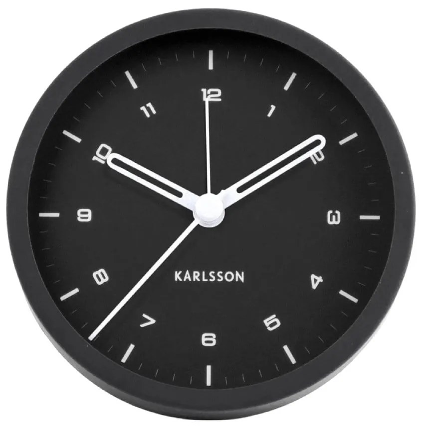 Tinge fekete ébresztőóra, ø 9 cm - Karlsson