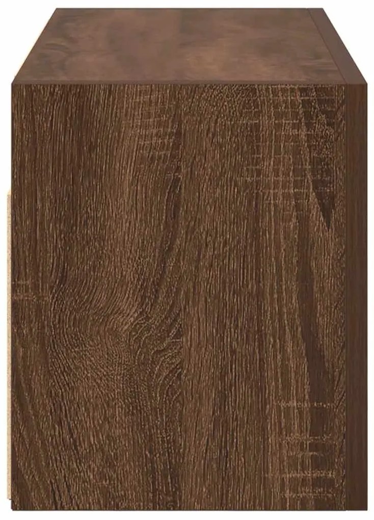 barna tölgyszínű szerelt fa fali fürdőszobaszekrény 60x25x30 cm