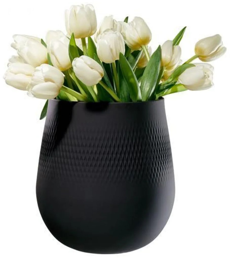 Carré váza, nagy, Gyártás Collier noir kollekció - Villeroy & Boch
