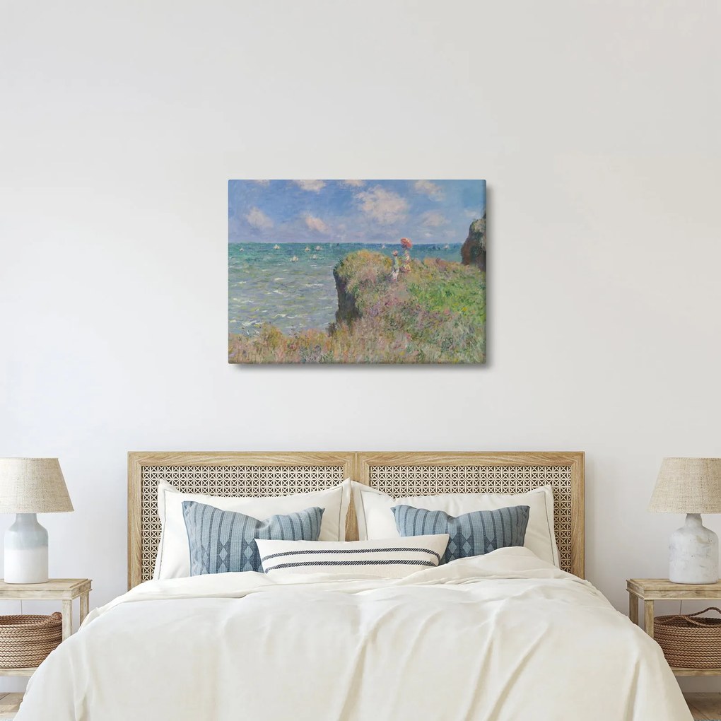 Kép - Claude Monet, Cliff Walk at Pourville, reprodukciók (70x50 cm)