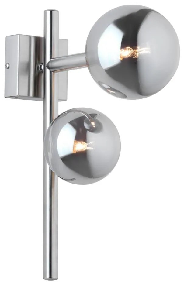 Jupiter 1903 - NEPTUN fali lámpa 2xG9/14W/230V matt króm/füstszürke