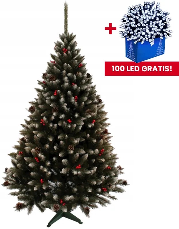 Gyönyörű műkarácsonyfa Lucfenyő berkenyével 150 cm