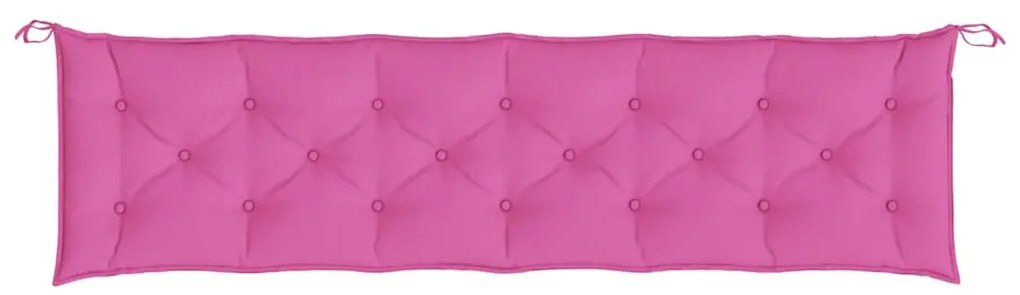 2 db rózsaszín szövet kerti padpárna 200 x 50 x 7 cm