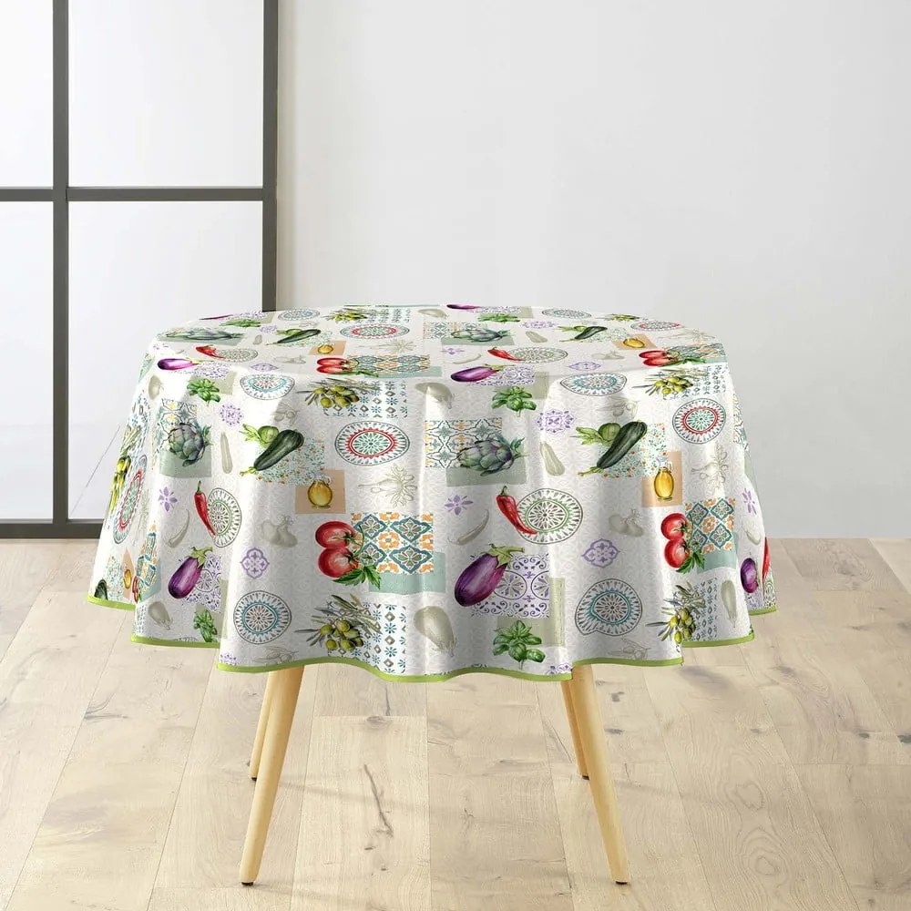 PVC lemosható asztalterítő ø 160 cm Vegetalia – douceur d'intérieur