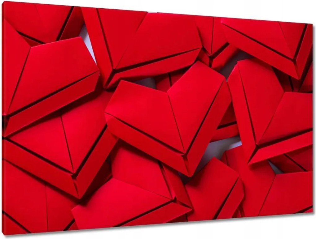 Vászonkép 120x80 Papír szív origami