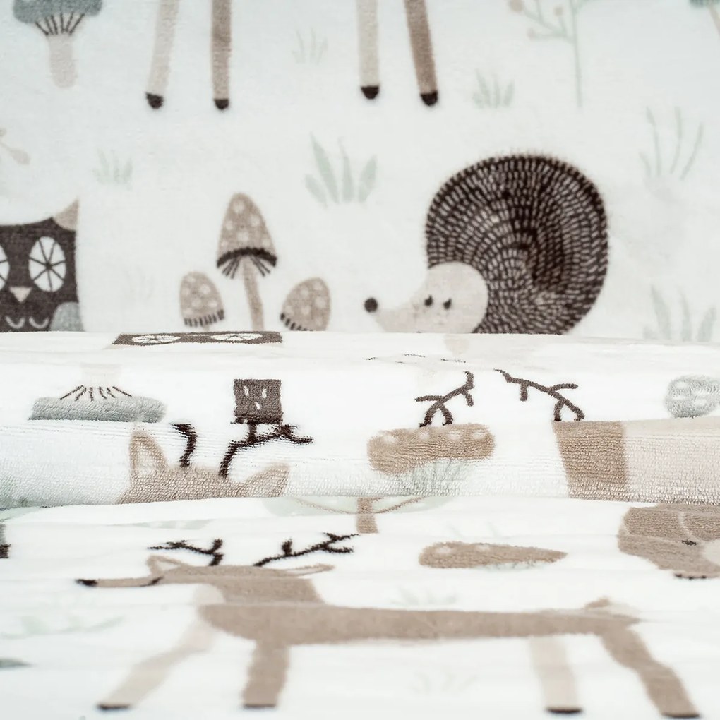 4Home Nordic friends gyerek mikroflanel ágyneműhuzat 140 x 200 cm, 70 x 90 cm