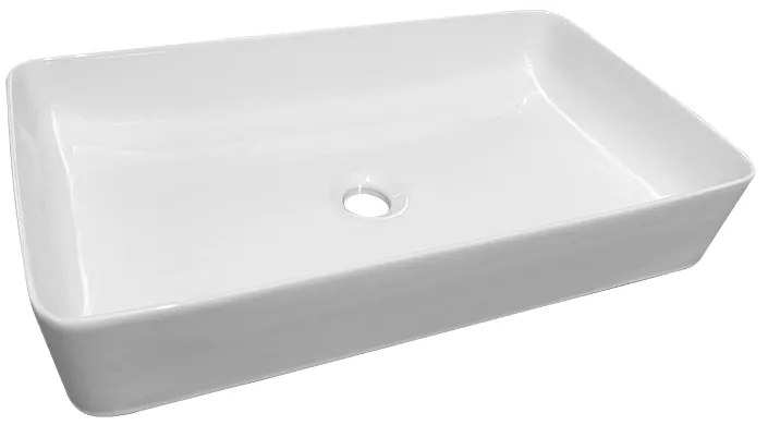 Erga Barbara, asztali mosogató 600x370x130 mm, fehér fényes, ERG-V03-YT-060-WH