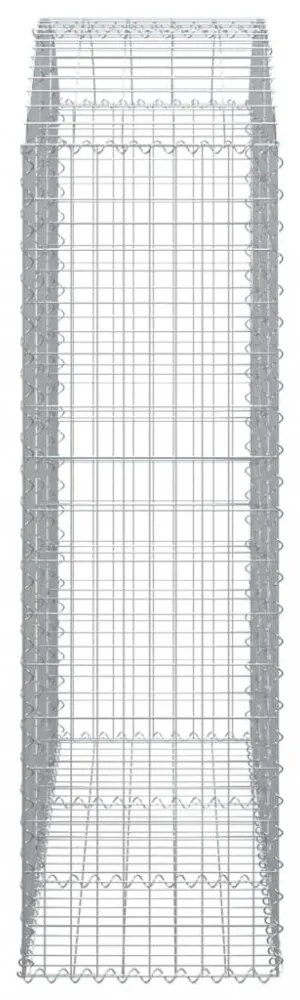 íves horganyzott vas gabion kosár 150x50x160/180 cm