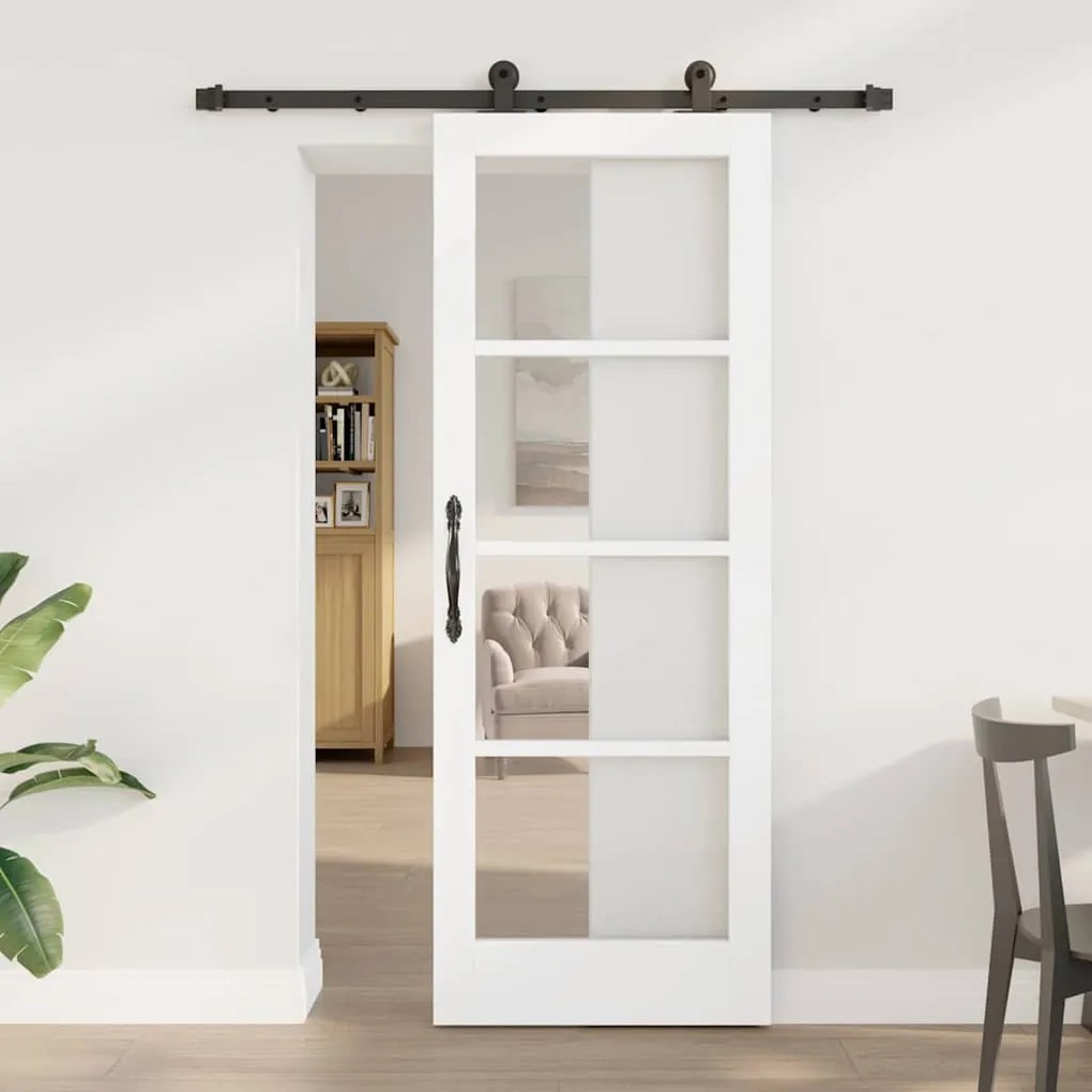 Csúszó Ajtó ORKDAL Fehér 73.5 x 198.5 cm Fa és fém