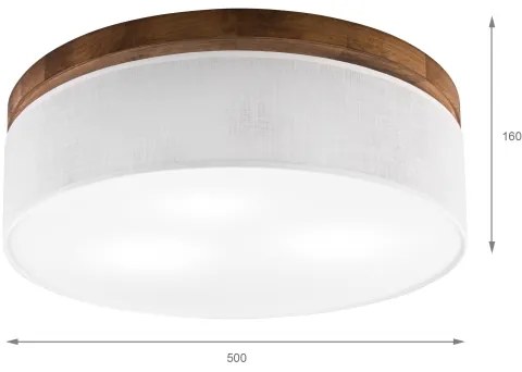 BRILAGI - LED mennyezeti lámpa BELLADONNA 3xE27/15W/230V Ø 50 cm fehér/cseresznyés tölgy
