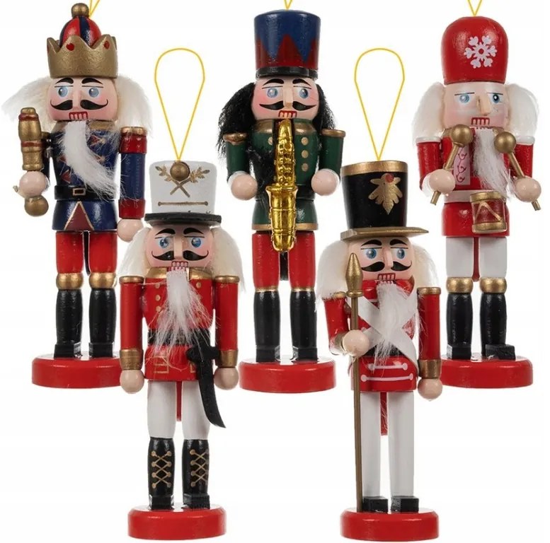 Karácsonyi díszek NUTCRACKER készlet 5 db, színes