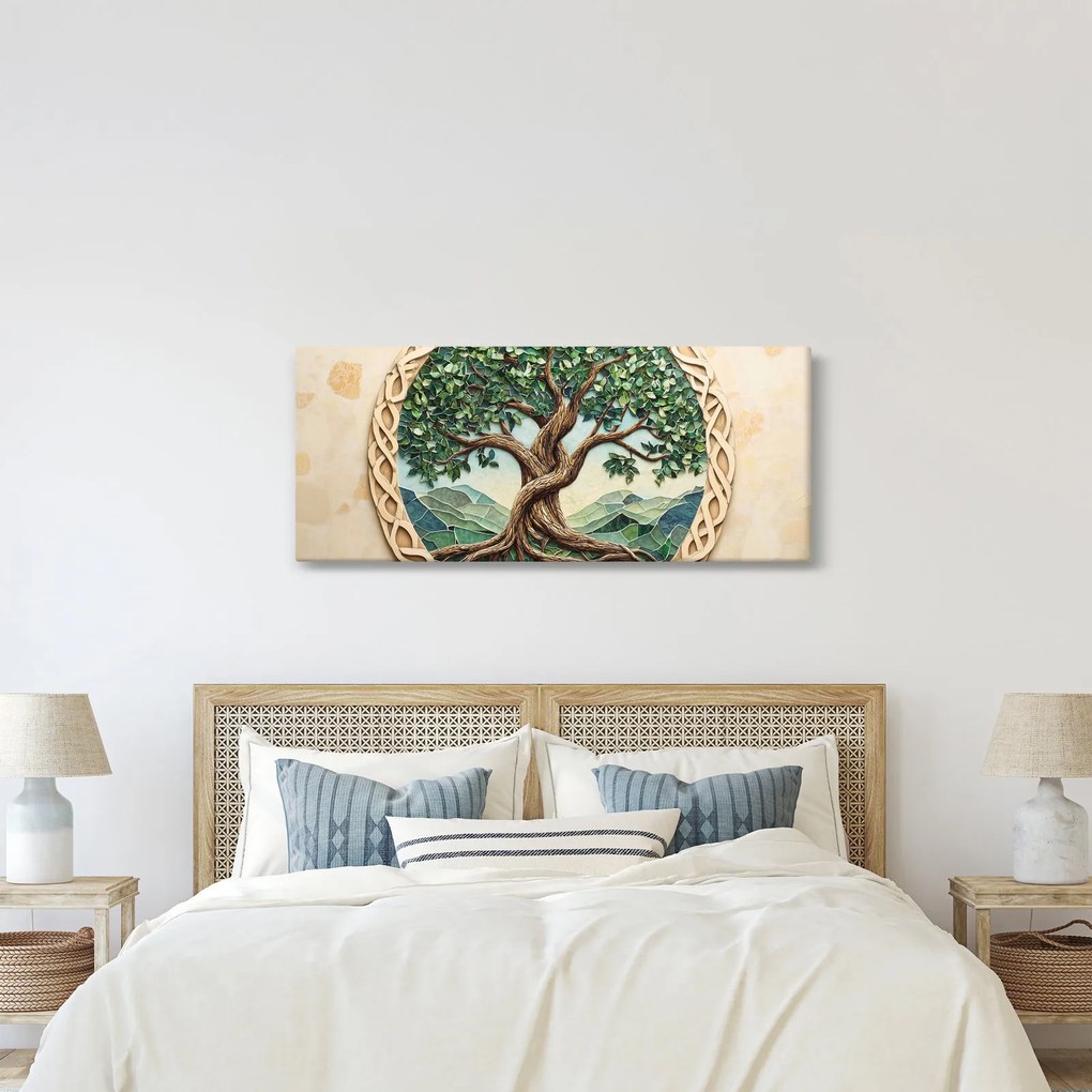Kép – Fonott életfa (120x50 cm)