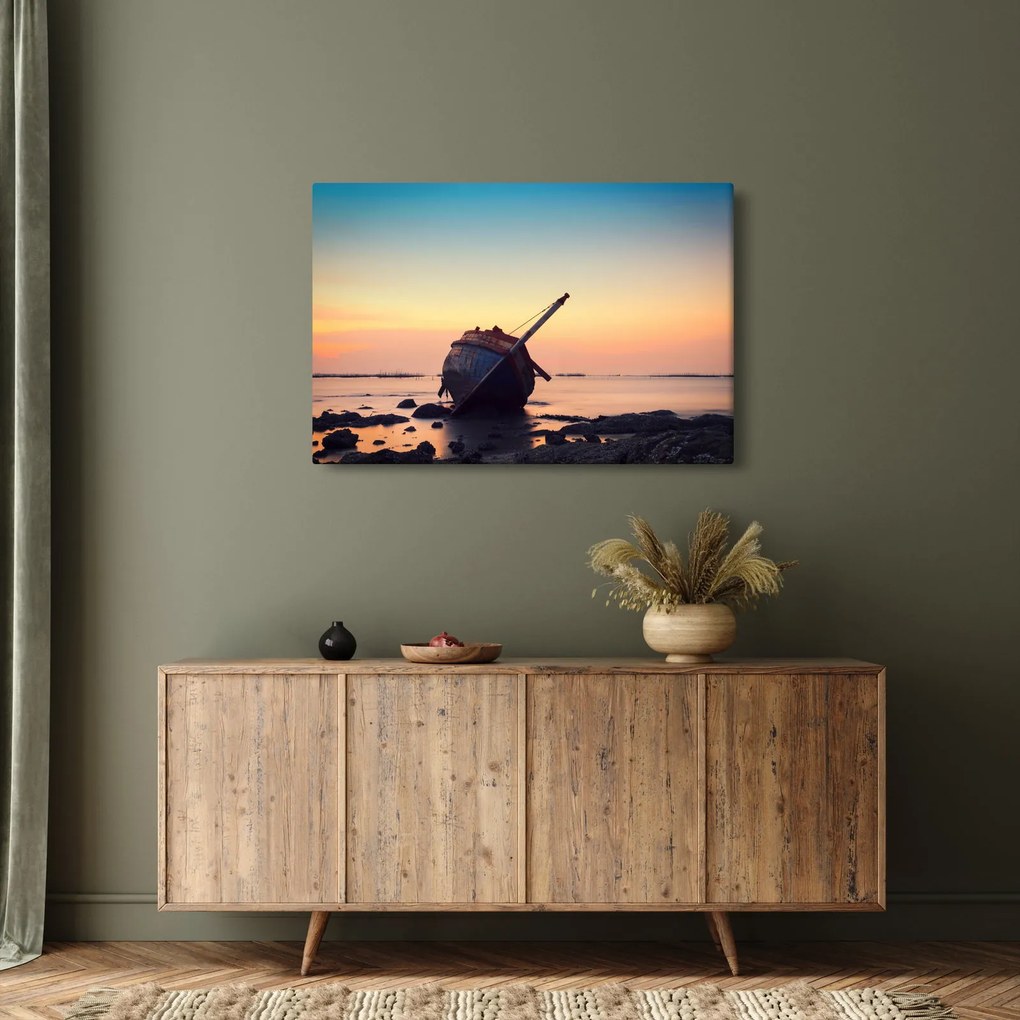 Kép - Hajótörést szenvedett hajó (90x60 cm)
