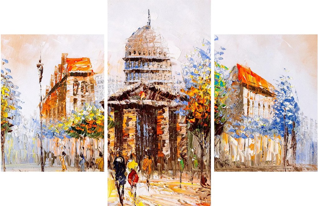 Kép - Festett városi emlékmű (90x60 cm)
