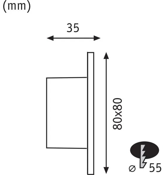 Paulmann 80000 - LED/1W lépcsővilágítás TSARO 230V matt króm