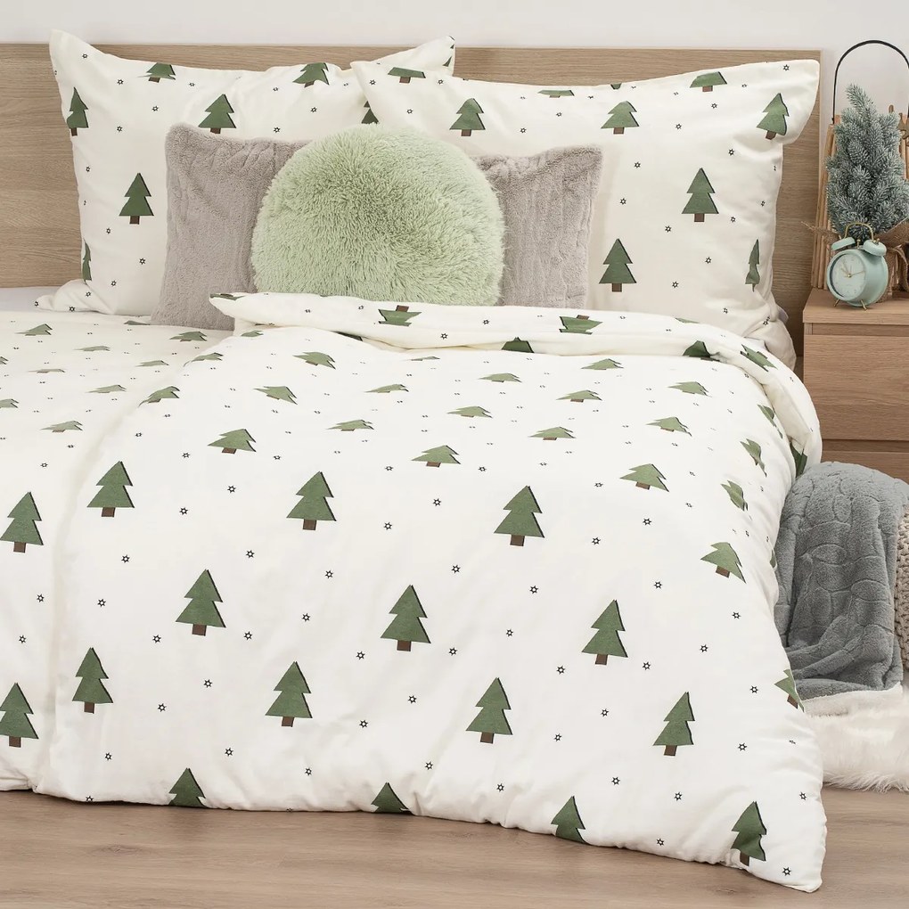 4Home Flanel ágynemű Little Trees, 160 x 200 cm,70 x 80 cm, 160 x 200 cm, 70 x 80 cm
