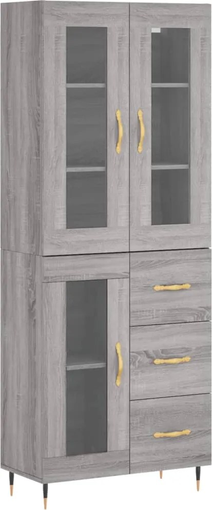 vidaXL szürke sonoma szerelt fa magasszekrény 69,5 x 34 x 180 cm